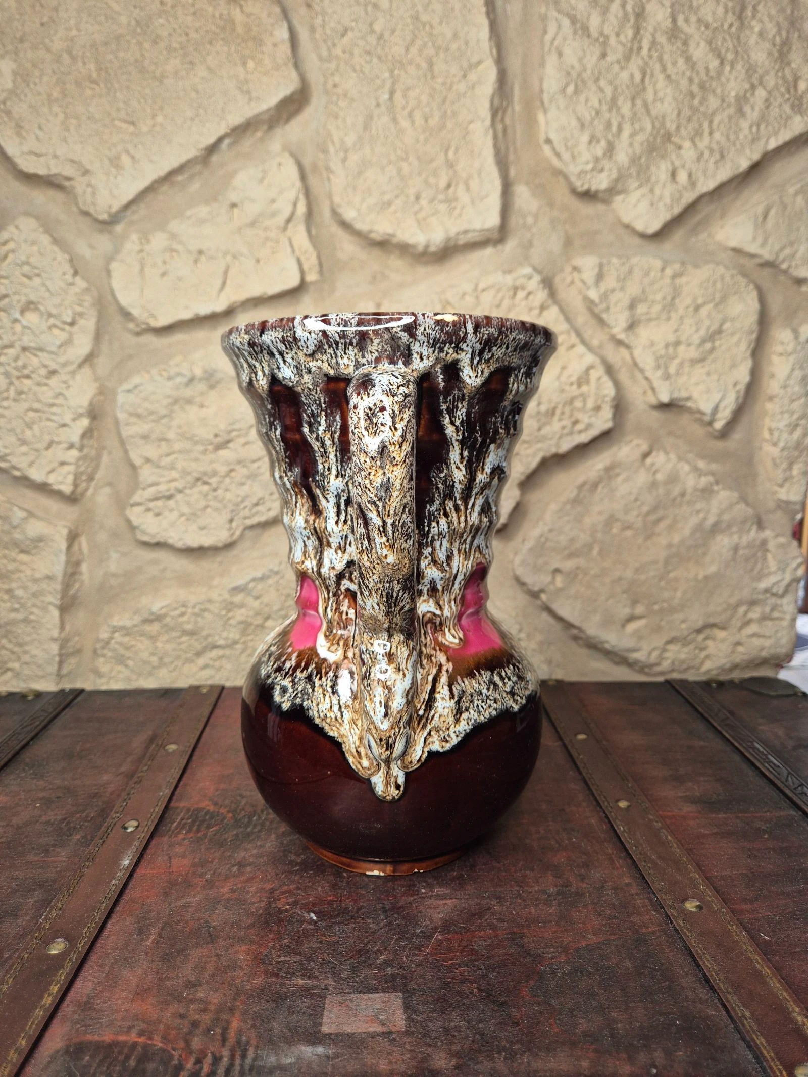 Vase with 2 handles vintage VALLAURIS style – photo 2